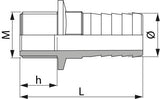 Schlauchanschluss 1/2" M 10mm