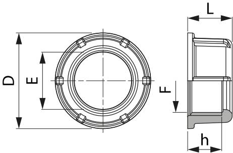 Überwurfmutter 1 1/2"