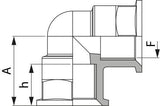 Bogen 90° 2" F-F