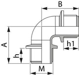 Bogen 90° 1 1/4" M-M