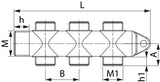 Verteiler 6-Fach 1"