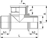T-Stück 2" F-M